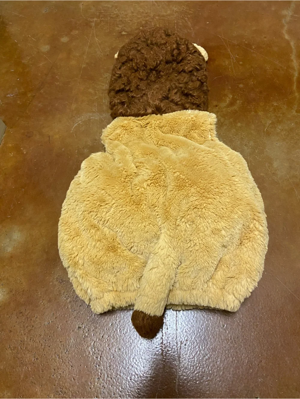 Going Wild Baby Lion Costume Vest Hooded Plush Fuzzy 12M Halloween TrickorTreat